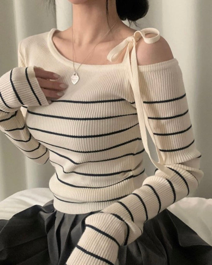 Striped Ribbon Knit