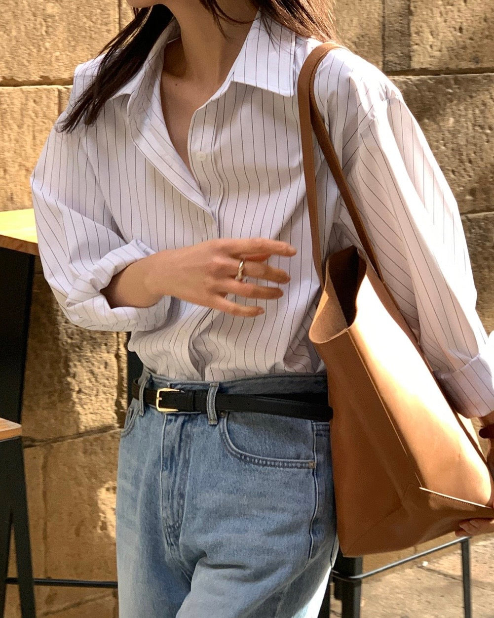 Wrinkle-Free Striped Shirt
