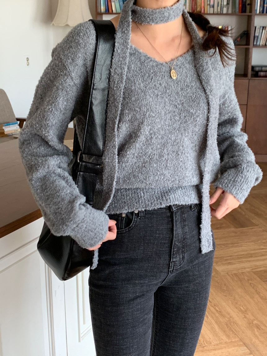 Boucle Tie Knit Set