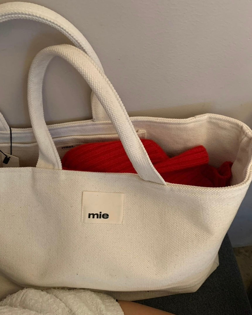 Ecru Canvas Tote Bag