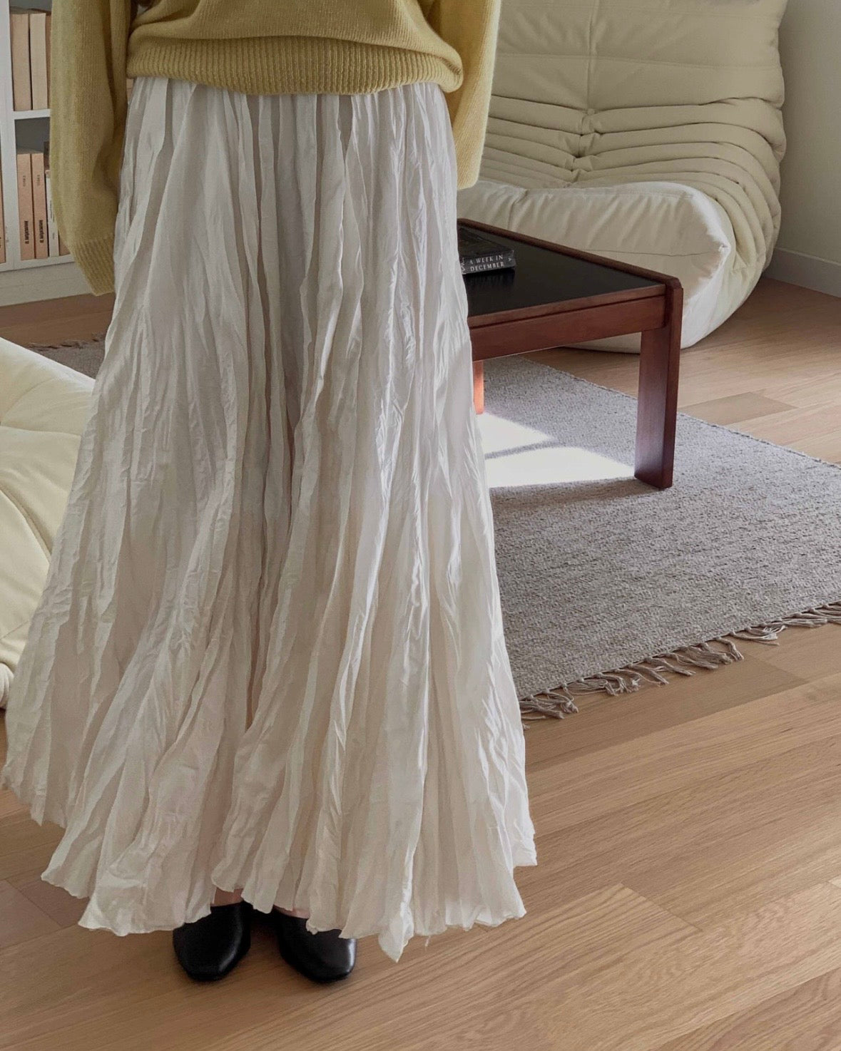Shy Pleats Maxi Skirt