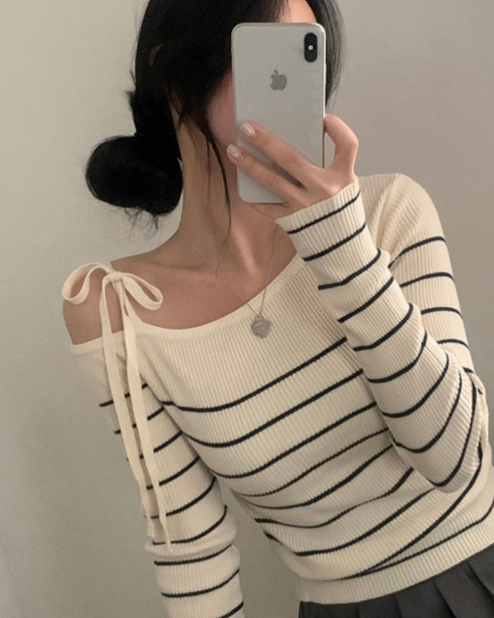 Striped Ribbon Knit