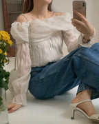 Piano Off-Shoulder Blouse