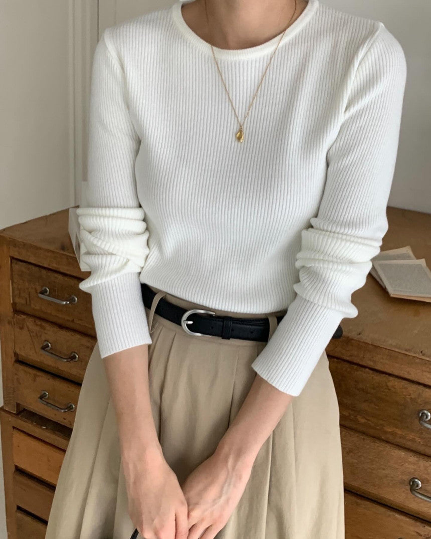 Round Ripped Knit