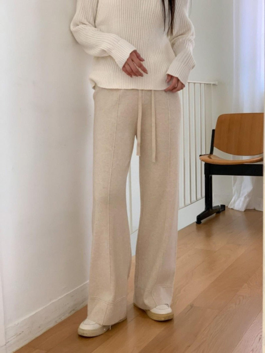 Pintuck Knitted Pants