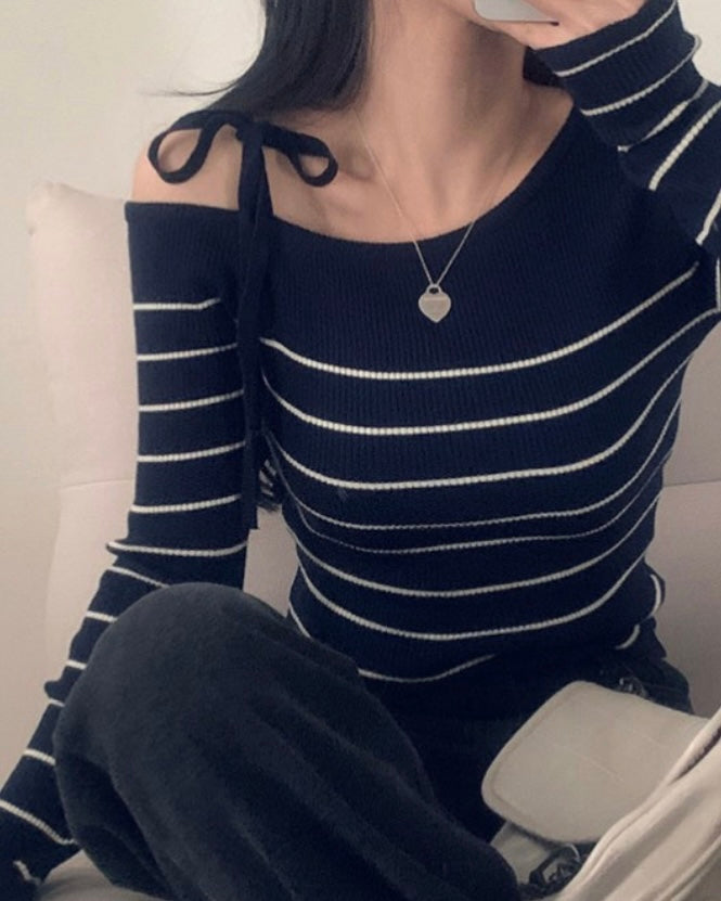 Striped Ribbon Knit