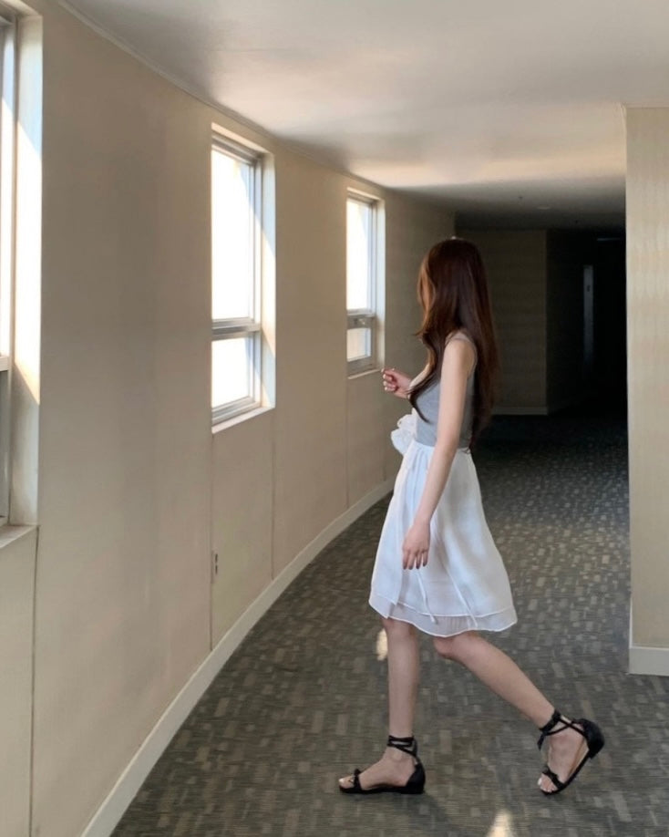 Stay Two Button Skirt