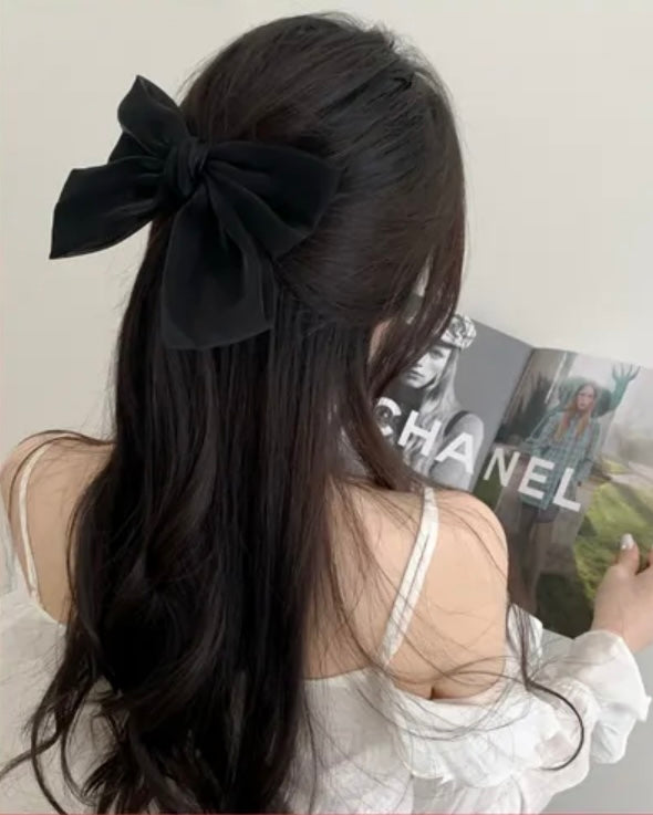 Organza Big Ribbon Hair Clip