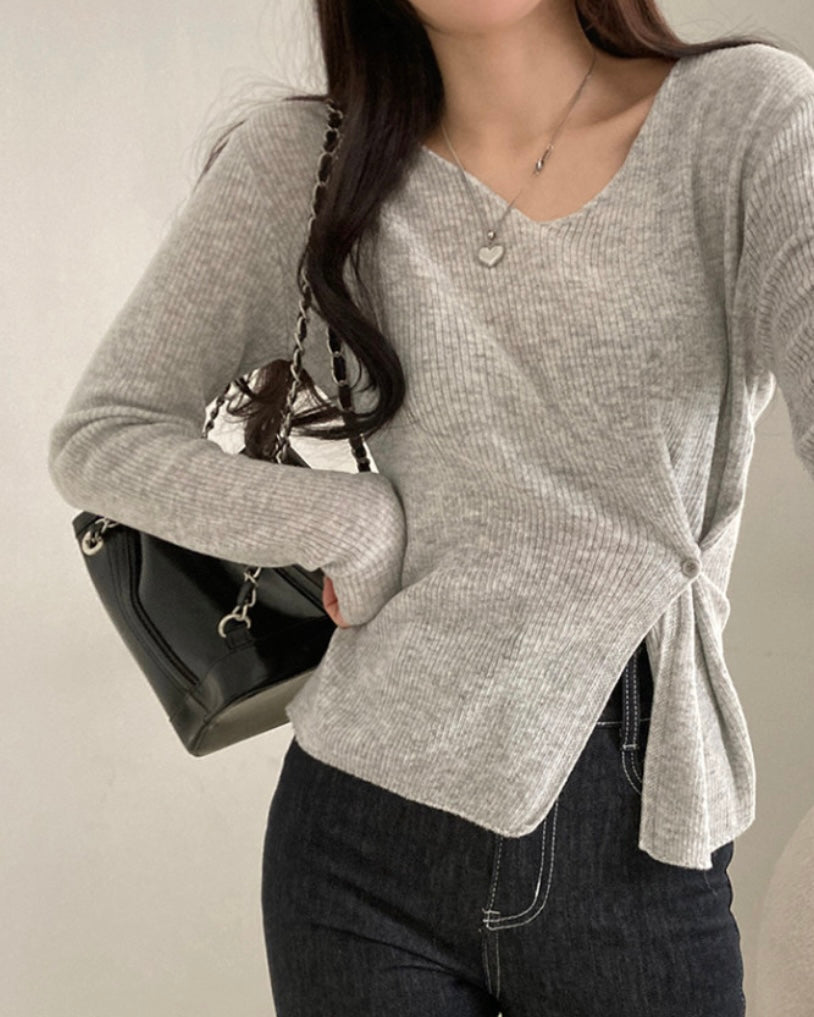 Bamboo Button Knit