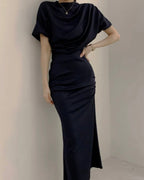Hip Shirring Long Skirt