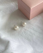 10mm Freshwater Pearl Silver Earrings