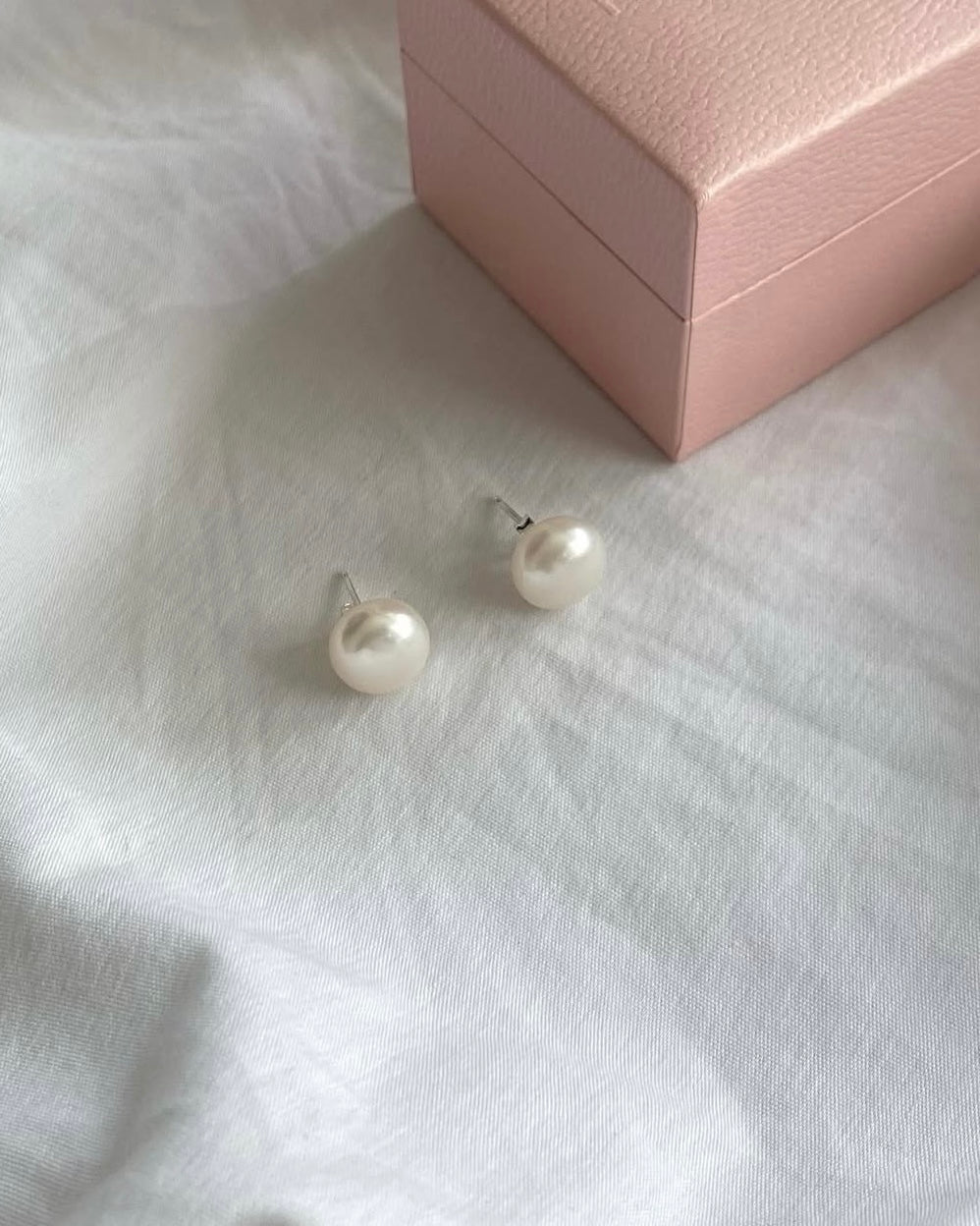 10mm Freshwater Pearl Silver Earrings