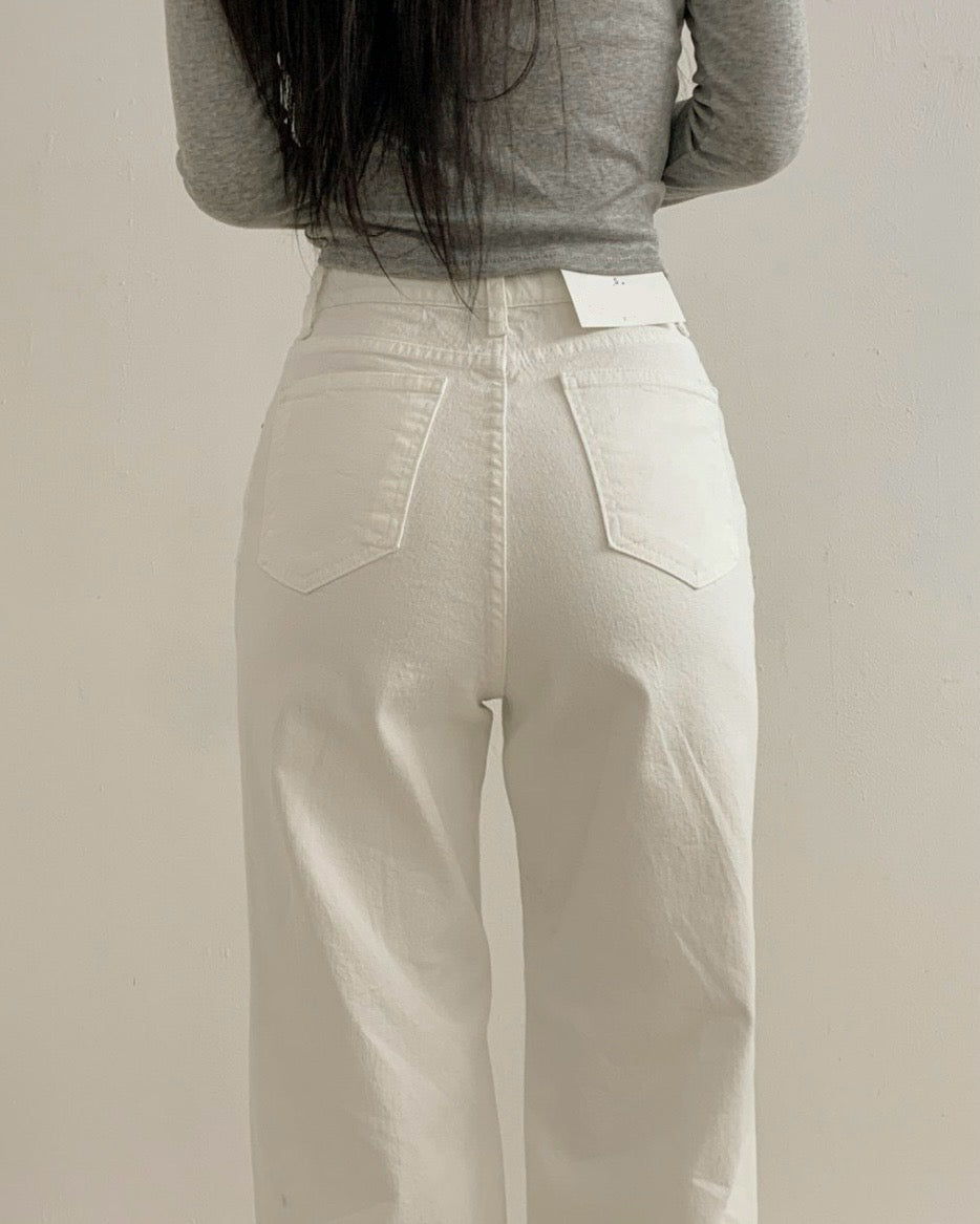 [S,M,L] High-Waist Stretchy Flared Cotton Pants