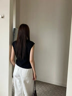 [ Sale Excluded ] Strap Drape Blouse