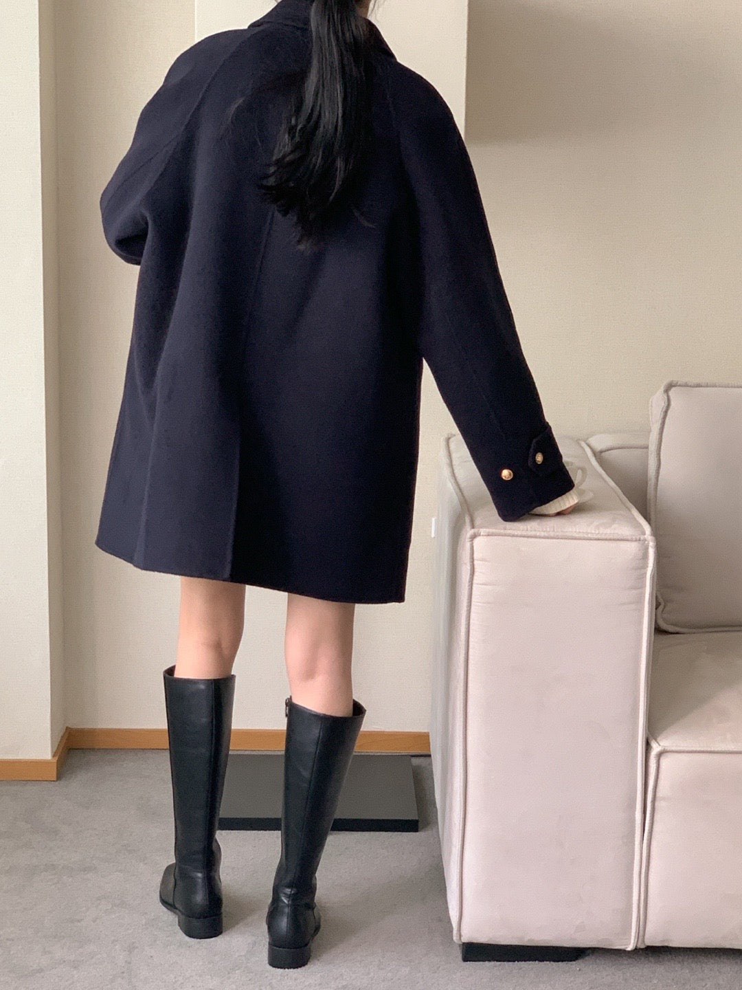 Premium Clair Wool Coat with Inner Padded Vest