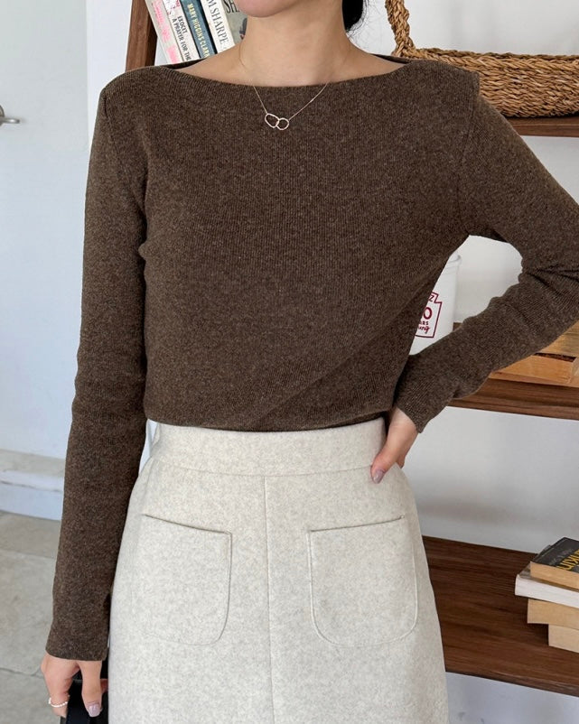 Ruby Boat-Neck Knit
