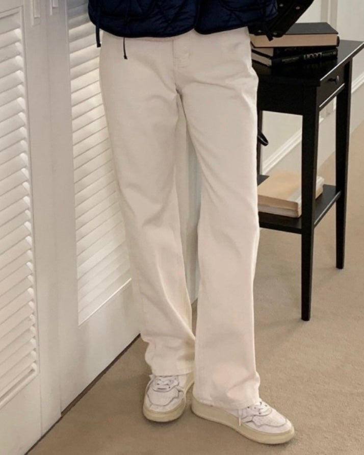 [S,M] Brushed Cream Jeans