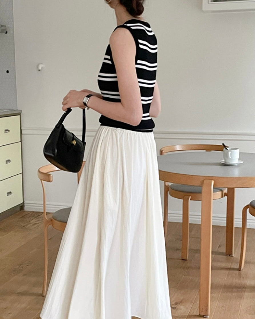 Striped Knit Sleeveless