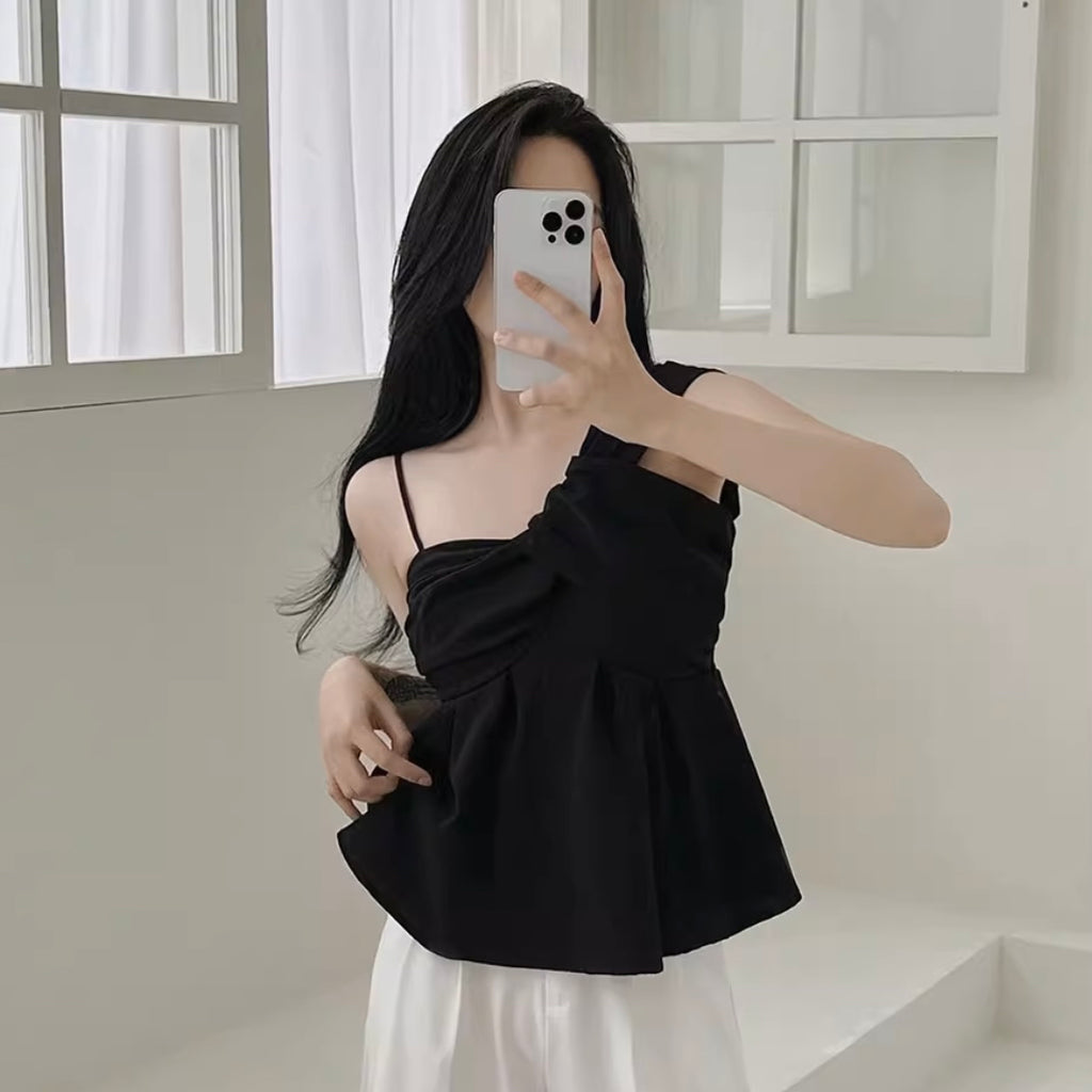 One Shoulder Twist Blouse