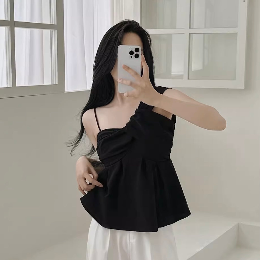 One Shoulder Twist Blouse