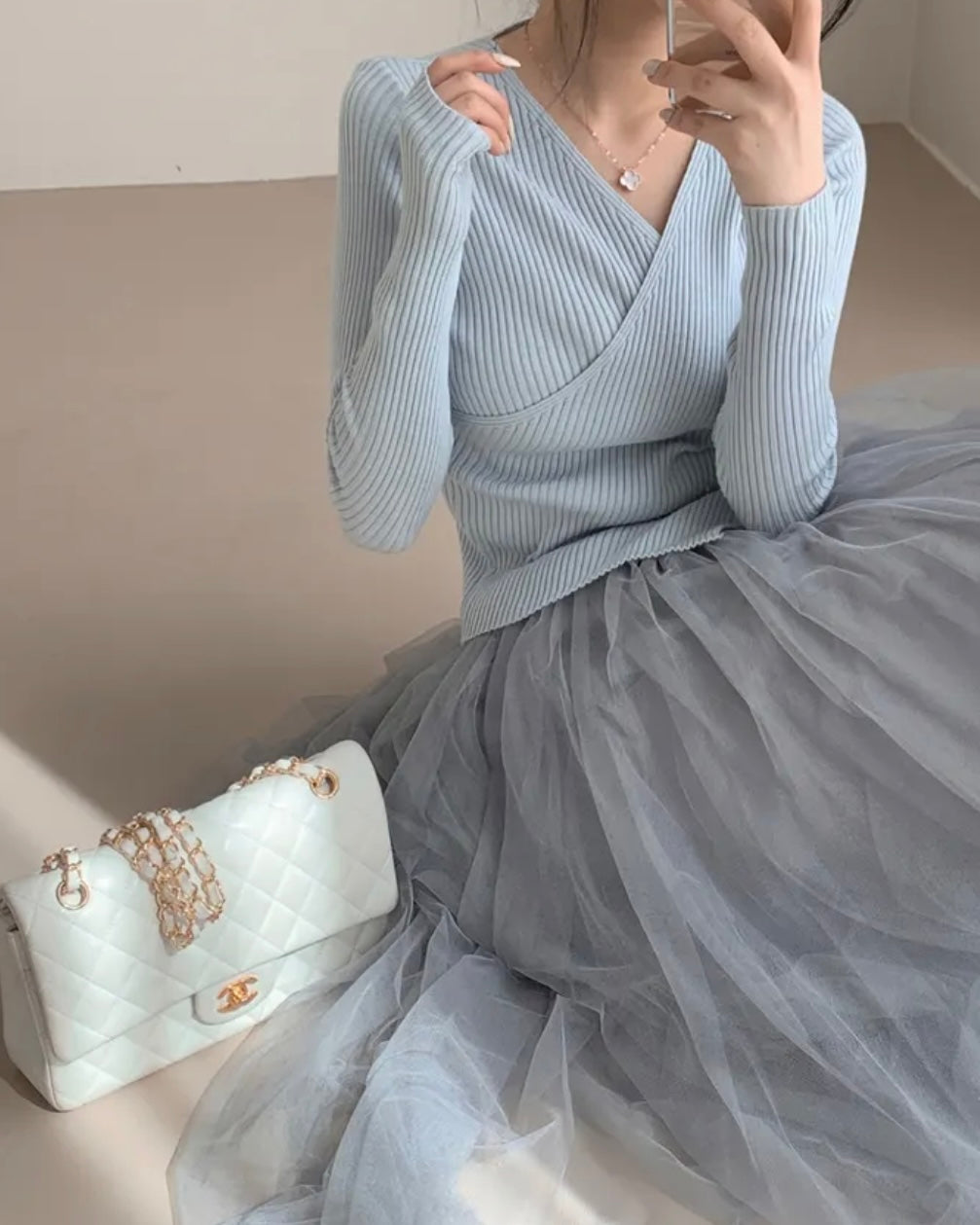 Reverie Wrap Knit Top