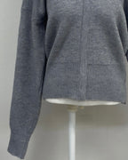 Halter V-Neck Knit Top