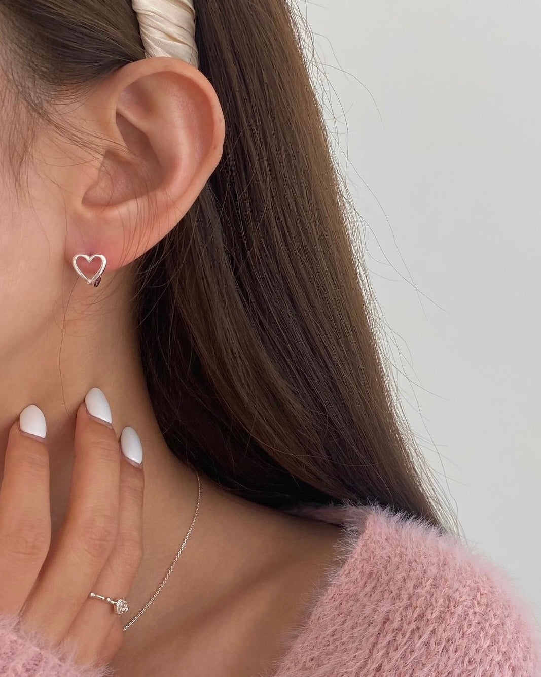 Heart Silver Earrings