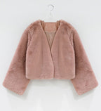 Cropped Eco Fur Jacket