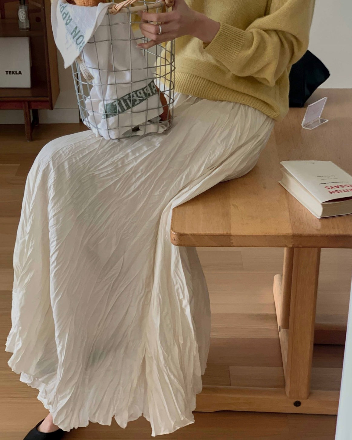 Shy Pleats Maxi Skirt