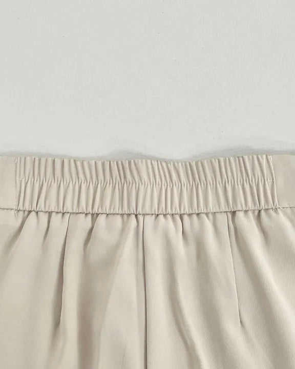 [S,M] High-Waist Banding Slacks