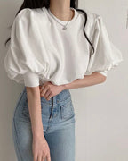 Puff Back-Zip Pullover