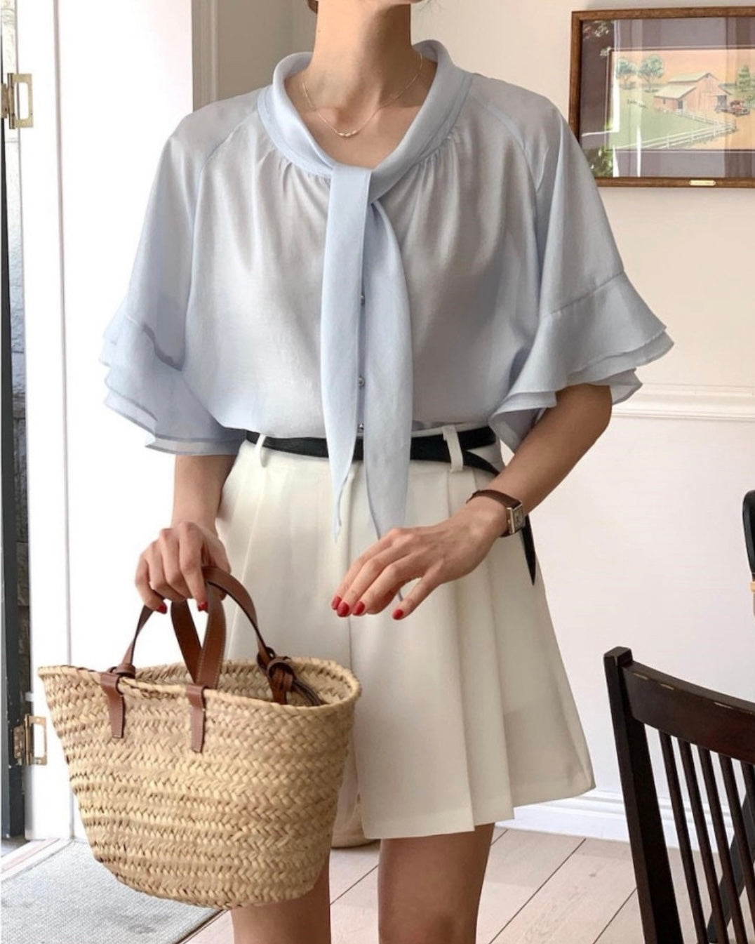 Pure Tie Blouse