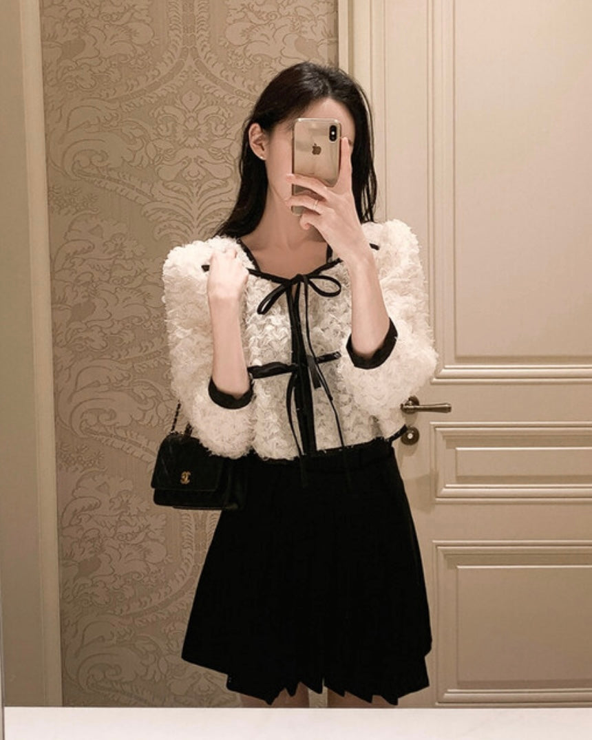 Floral Ribbon Cardigan