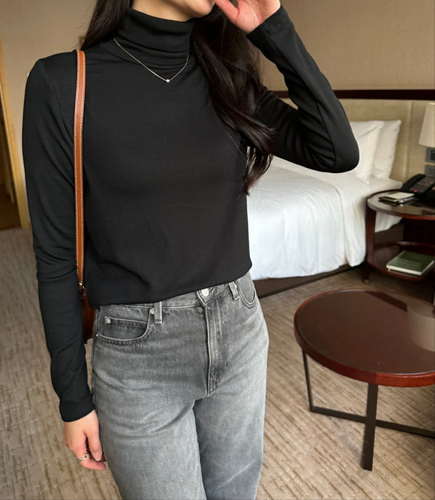 Mari Brushed Turtle-Neck