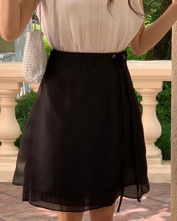 Stay Two Button Skirt