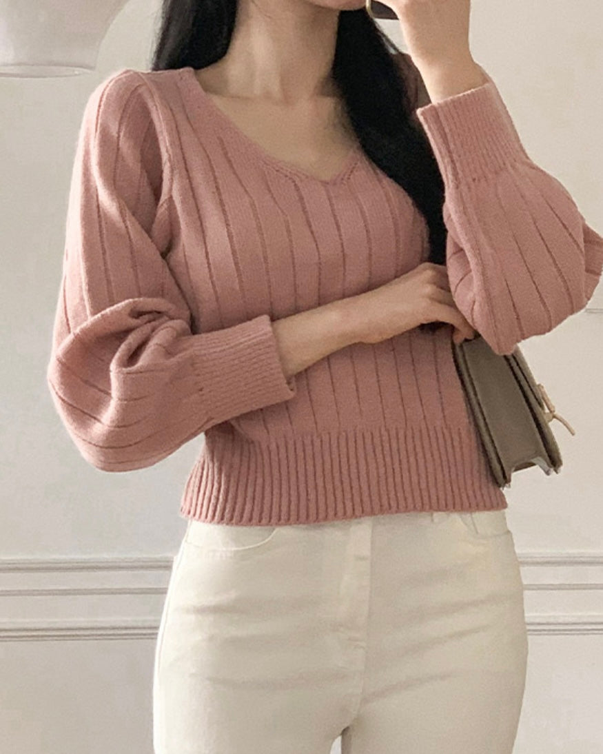 Balloon Sleeves Knit