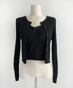 Twist Sleeveless Cardigan Set