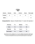 Alpaca Wool Muffler Cardigan Set