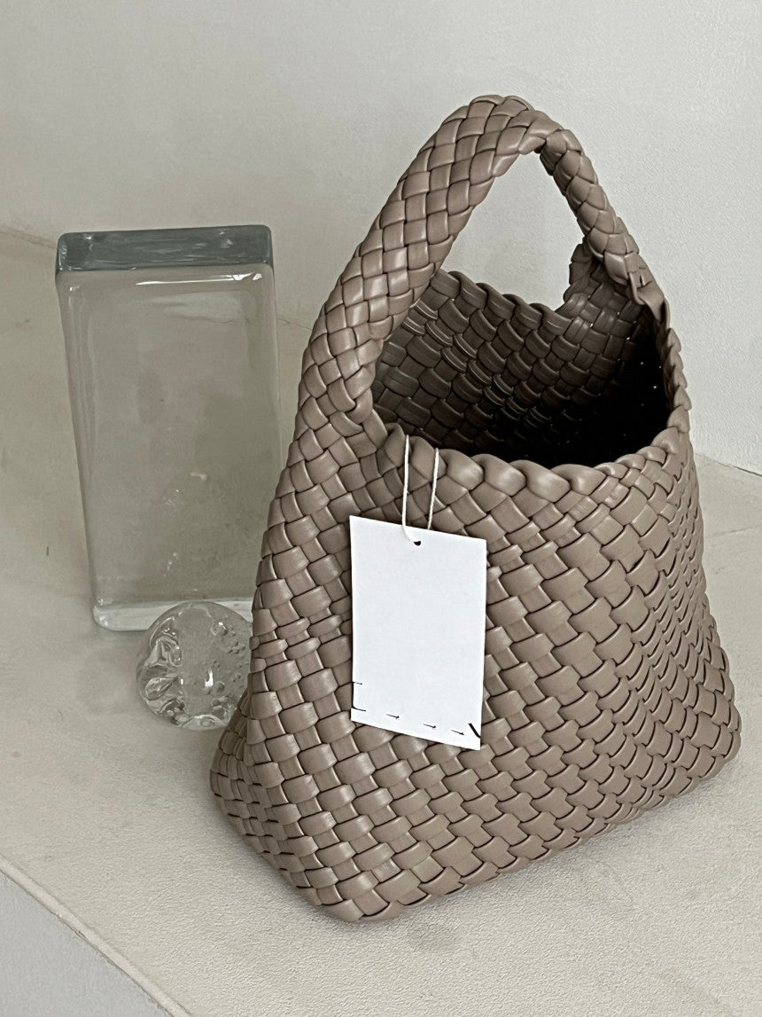 Aria Basket Woven Tote (+Pouch)