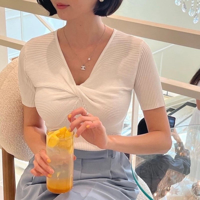 Twist Short Sleeves Knit