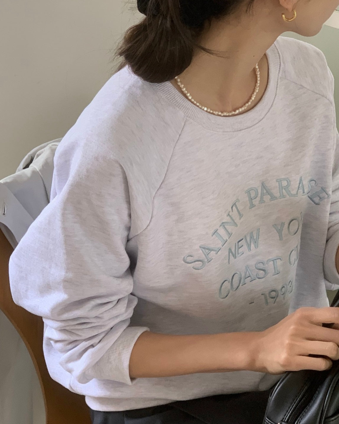 Saint Embroidery Sweatshirt