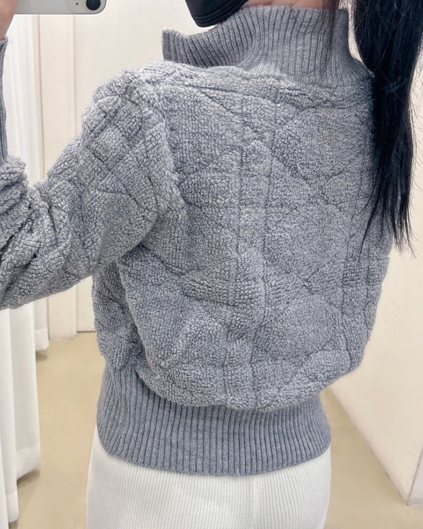 Link Knit Zip-Up