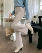 [S,M] Hidden Banding Flared Slacks