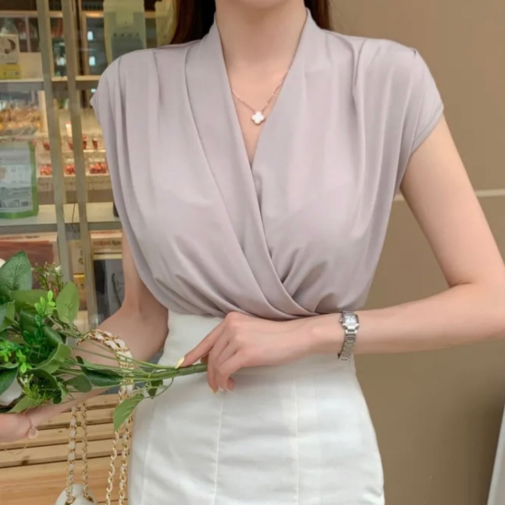 V Wrap Blouse
