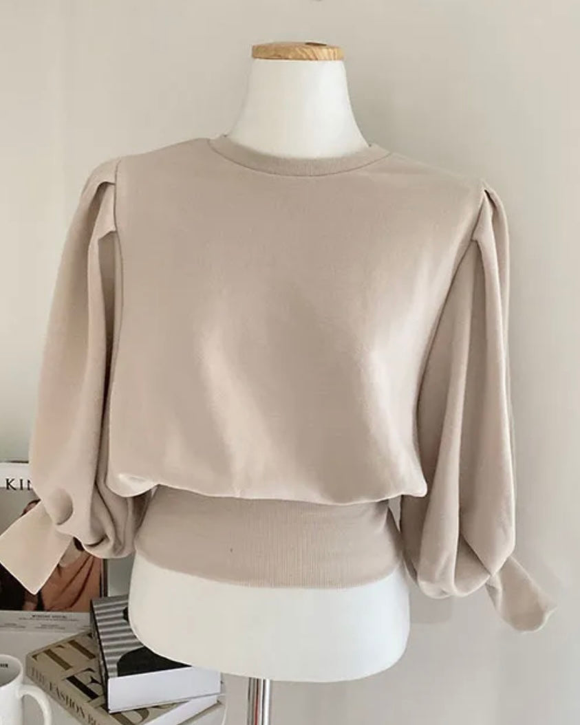 Puff Back-Zip Pullover