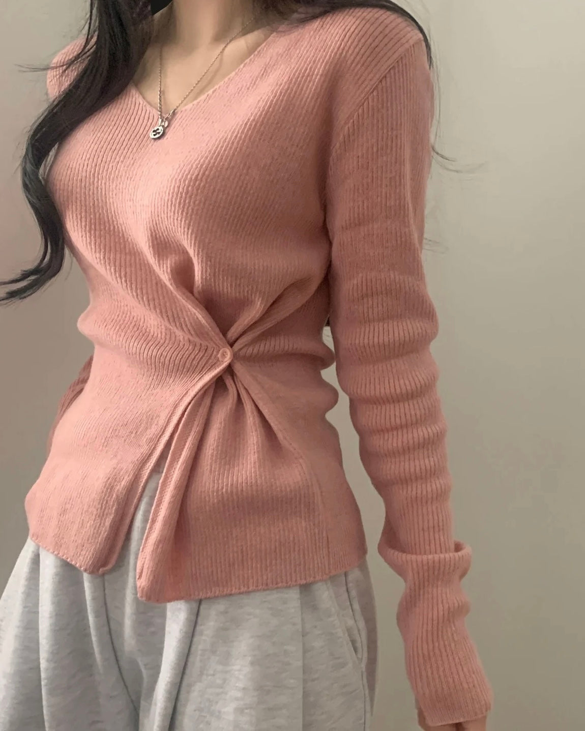 Bamboo Button Knit