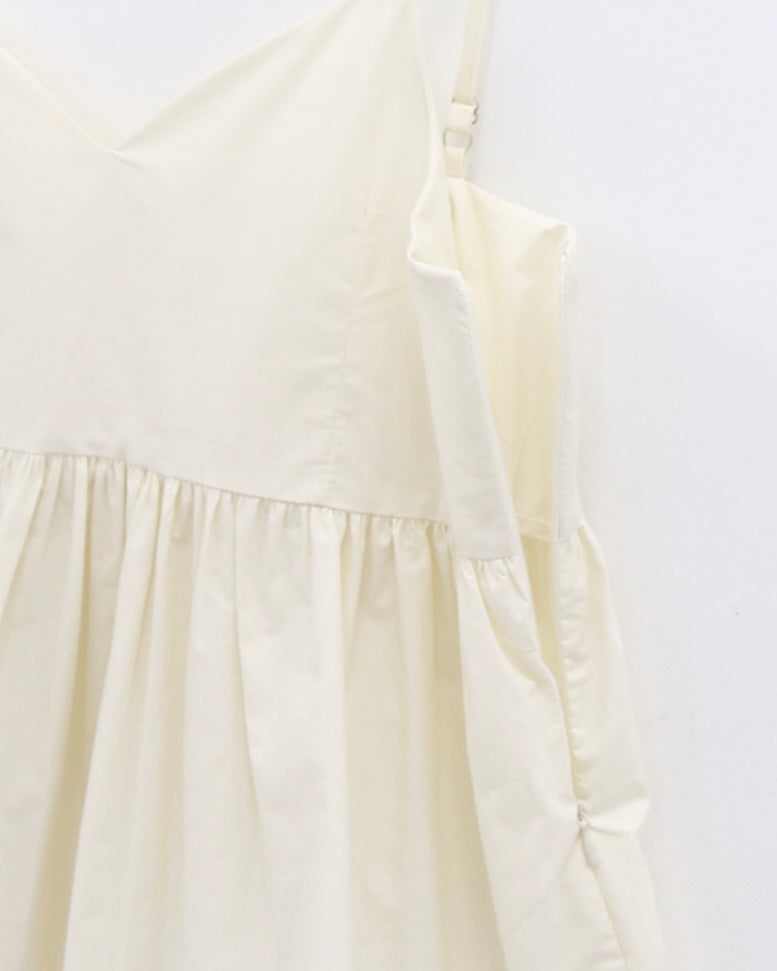 Shirring Adjustable Strap Blouse