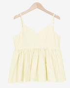 Shirring Adjustable Strap Blouse