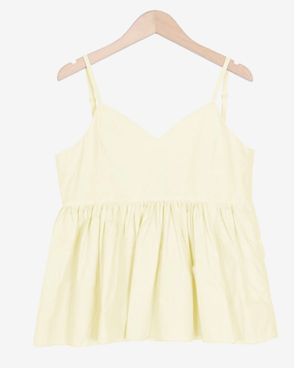 Shirring Adjustable Strap Blouse
