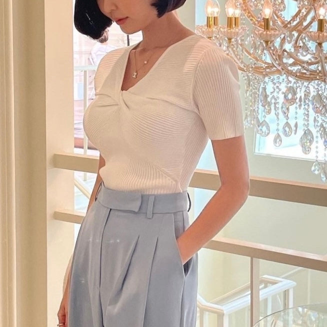 Twist Short Sleeves Knit